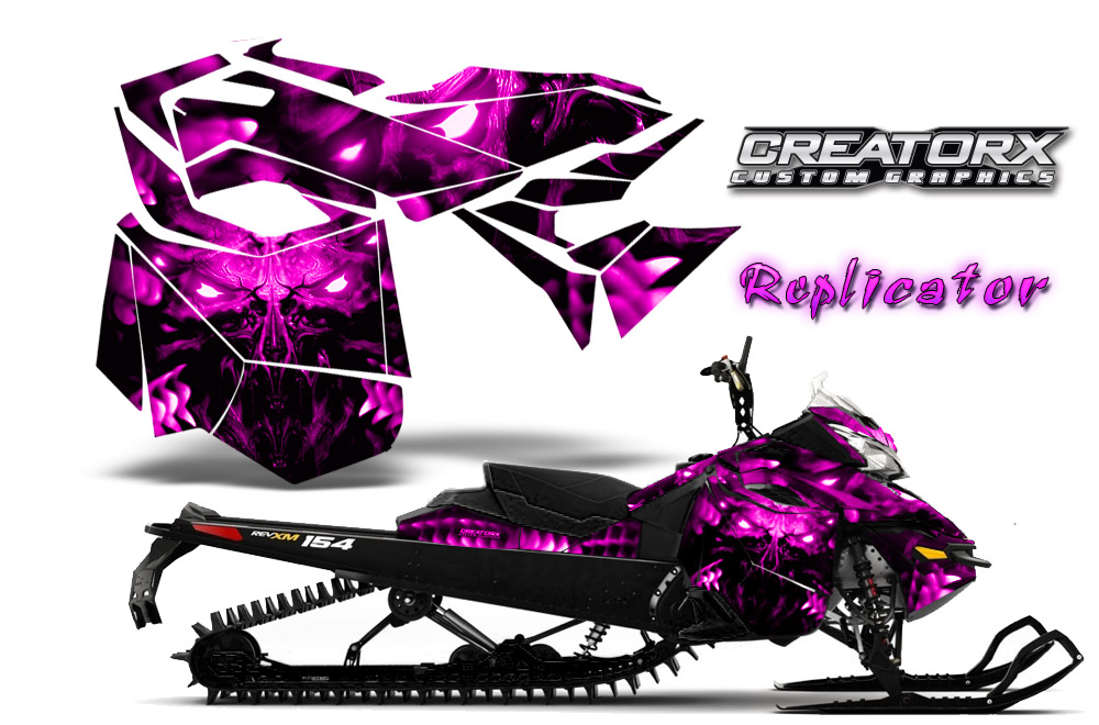 Skidoo Rev XM Graphics Kit Replicator Pink